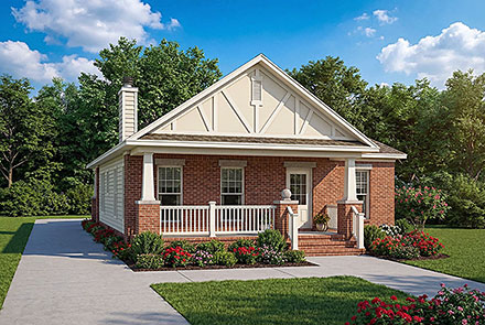 Bungalow Craftsman Tudor Elevation of Plan 82291