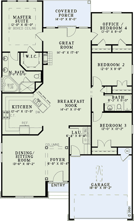 House Plan 82292 First Level Plan