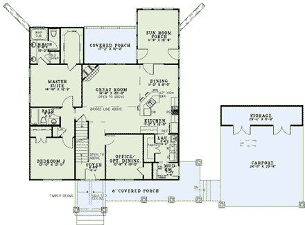 House Plan 82295 First Level Plan