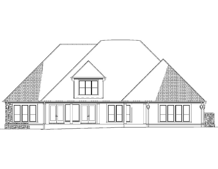  Rear Elevation of Plan 82297