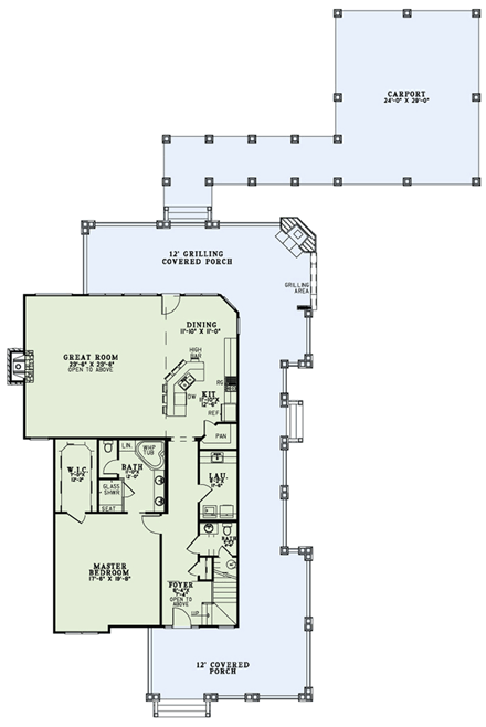 House Plan 82302 First Level Plan