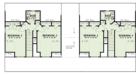 Multi-Family Plan 82306 Second Level Plan