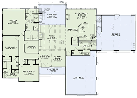 House Plan 82309 First Level Plan