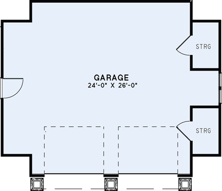 2 Car Garage Plan 82324 First Level Plan