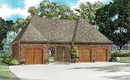 Garage Plan 82327 - 3 Car Garage Elevation