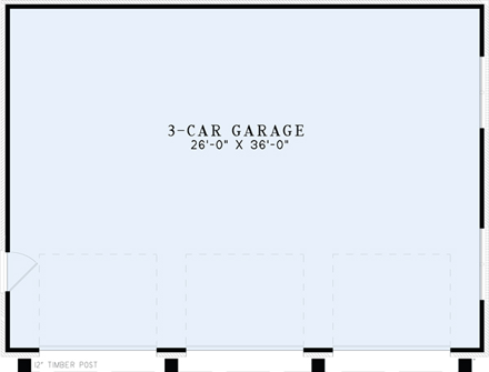 Garage Plan 82328 - 3 Car Garage First Level Plan
