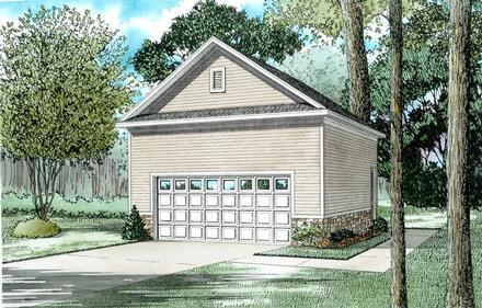 Garage Plan 82329 - 2 Car Garage Elevation