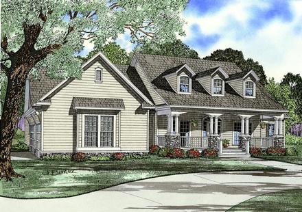 Country Southern Traditional Elevation of Plan 82332