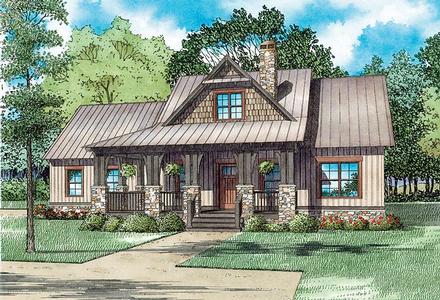 Cape Cod Cottage Craftsman Elevation of Plan 82341