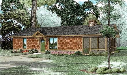 Cabin Ranch Elevation of Plan 82344