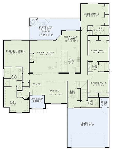 House Plan 82348 First Level Plan