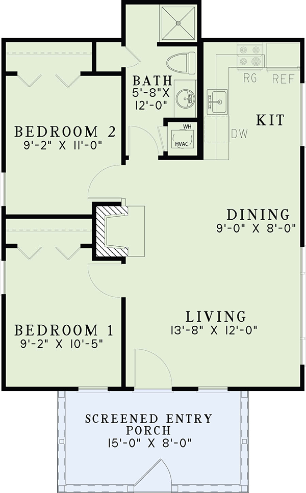 Cabin Country Craftsman Level One of Plan 82354