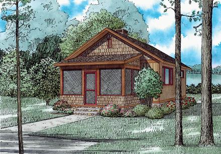 Cabin Country Craftsman Elevation of Plan 82354