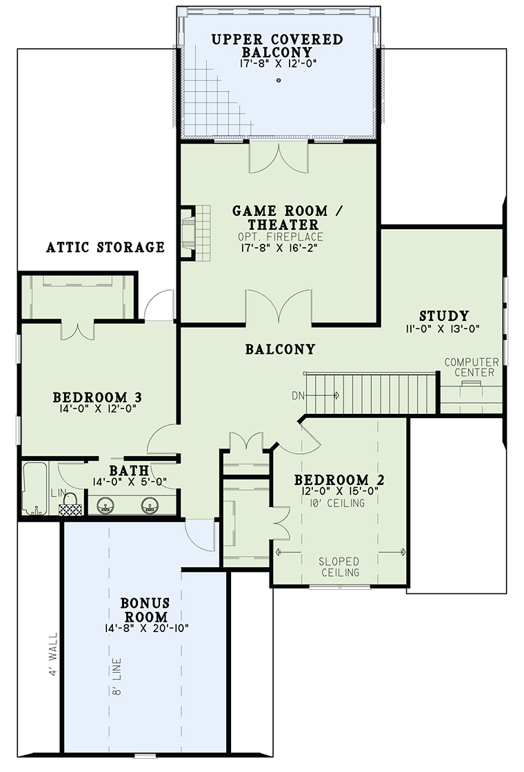 European Southern Tudor Level Two of Plan 82359