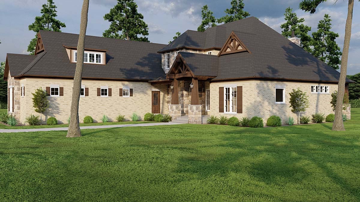 Bungalow, Craftsman, French Country, Tudor Plan with 3251 Sq. Ft., 4 Bedrooms, 5 Bathrooms, 3 Car Garage Picture 2