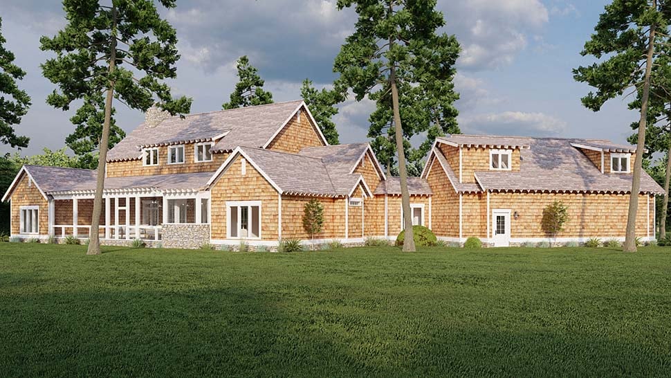 Bungalow, Country, Craftsman, Southern, Traditional Plan with 3417 Sq. Ft., 3 Bedrooms, 3 Bathrooms, 3 Car Garage Picture 7