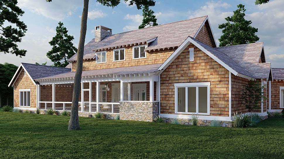 Bungalow, Country, Craftsman, Southern, Traditional Plan with 3417 Sq. Ft., 3 Bedrooms, 3 Bathrooms, 3 Car Garage Picture 8