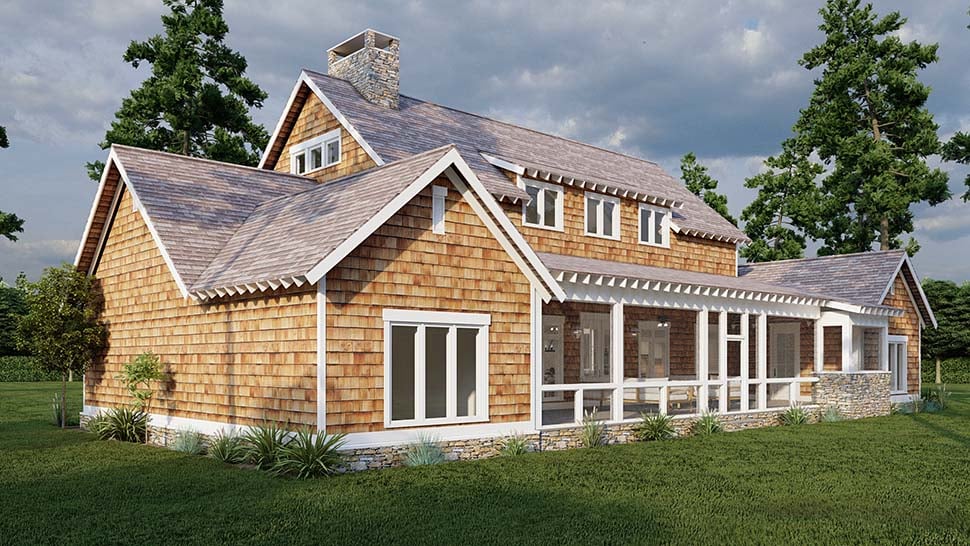 Bungalow, Country, Craftsman, Southern, Traditional Plan with 3417 Sq. Ft., 3 Bedrooms, 3 Bathrooms, 3 Car Garage Picture 9