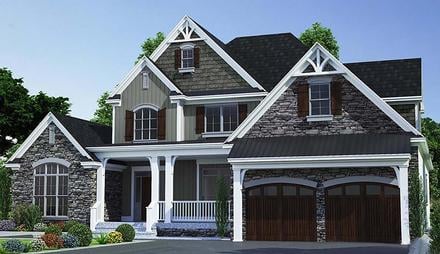 Bungalow Craftsman Farmhouse Traditional Elevation of Plan 82366