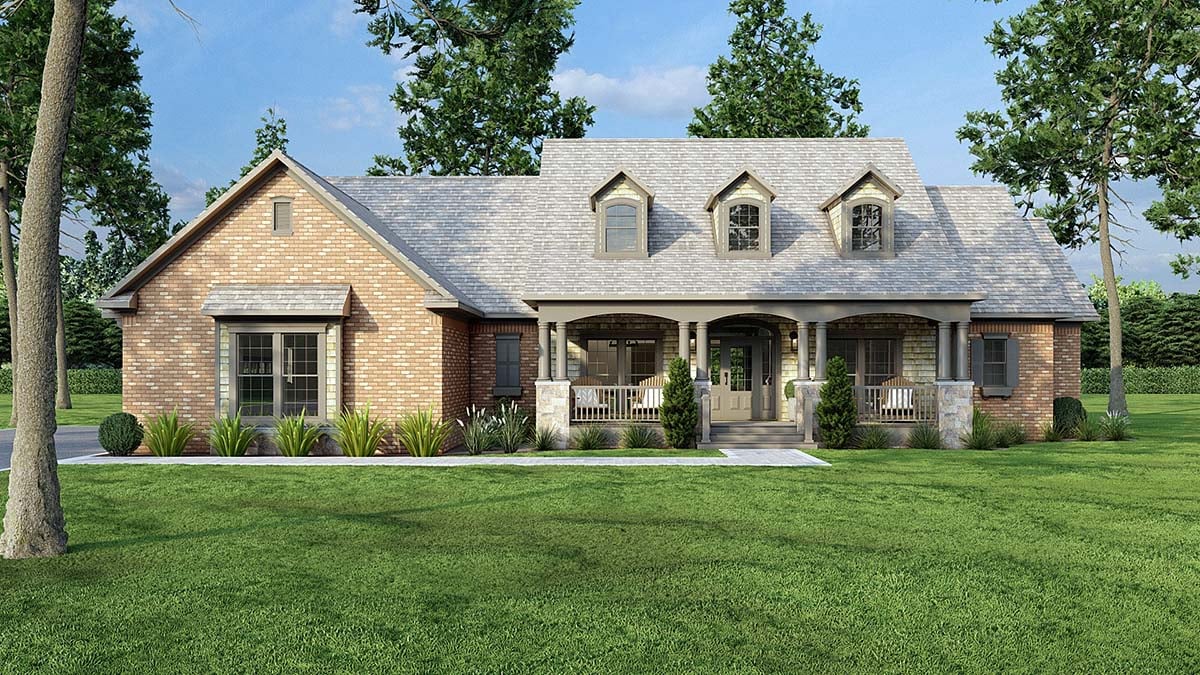 Country, Farmhouse, Southern, Traditional Plan with 2328 Sq. Ft., 3 Bedrooms, 3 Bathrooms, 3 Car Garage Elevation