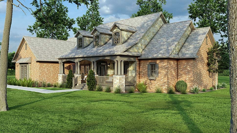 Country, Farmhouse, Southern, Traditional Plan with 2328 Sq. Ft., 3 Bedrooms, 3 Bathrooms, 3 Car Garage Picture 5