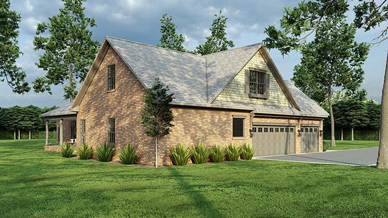 Country, Farmhouse, Southern, Traditional Plan with 2328 Sq. Ft., 3 Bedrooms, 3 Bathrooms, 3 Car Garage Picture 6