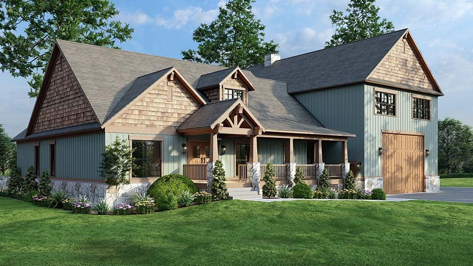 Bungalow, Country, Craftsman, Southern, Traditional Plan with 2816 Sq. Ft., 4 Bedrooms, 6 Bathrooms Picture 5