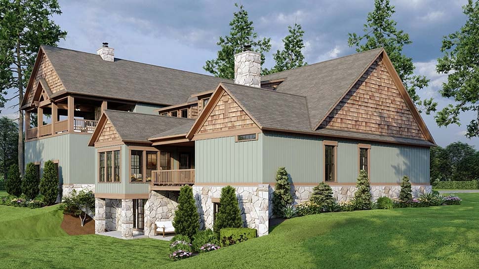 Bungalow, Country, Craftsman, Southern, Traditional Plan with 2816 Sq. Ft., 4 Bedrooms, 6 Bathrooms Picture 8
