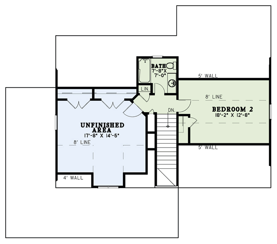 Bungalow Coastal Country Craftsman Southern Level Two of Plan 82375