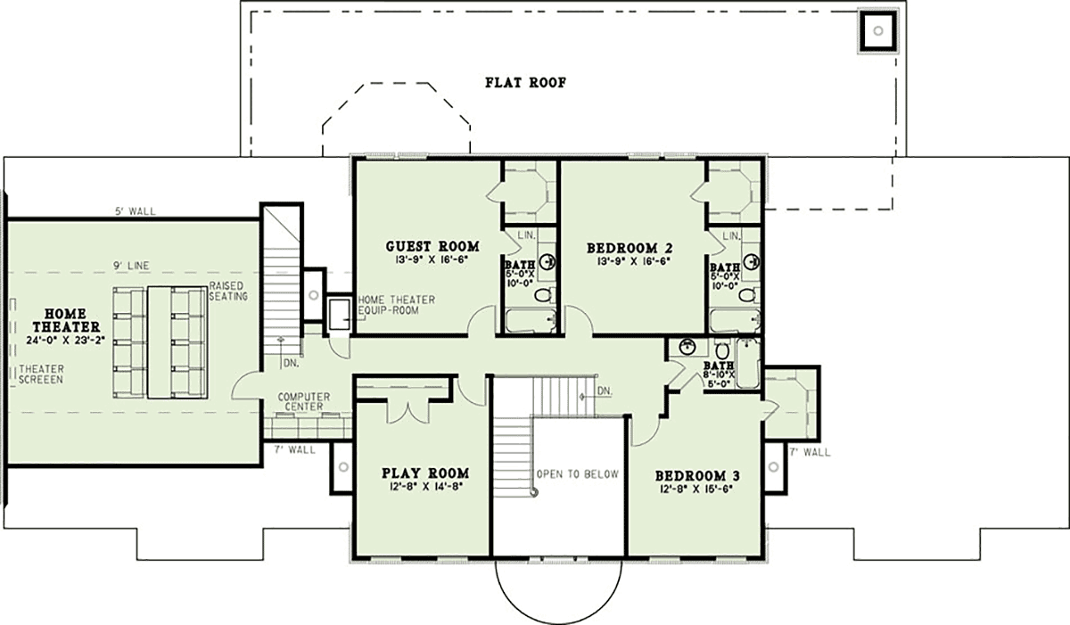 Colonial Plantation Southern Level Two of Plan 82377