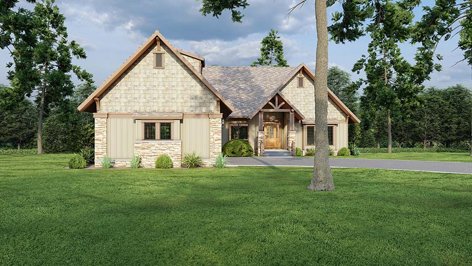 Bungalow, Craftsman Plan with 3447 Sq. Ft., 4 Bedrooms, 4 Bathrooms, 2 Car Garage Picture 4