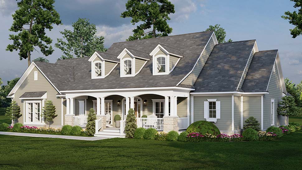 Country, Farmhouse, Traditional Plan with 2516 Sq. Ft., 4 Bedrooms, 3 Bathrooms, 2 Car Garage Picture 5