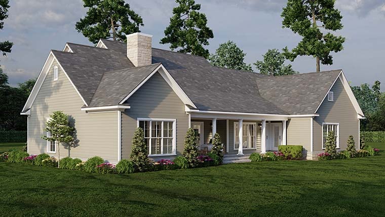 Country, Farmhouse, Traditional Plan with 2516 Sq. Ft., 4 Bedrooms, 3 Bathrooms, 2 Car Garage Picture 6