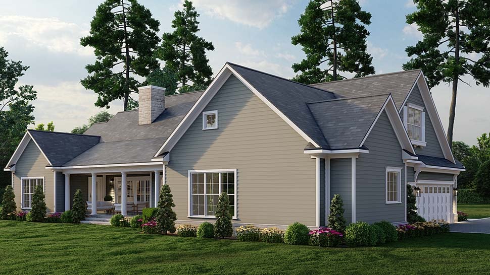 Country, Farmhouse, Traditional Plan with 2516 Sq. Ft., 4 Bedrooms, 3 Bathrooms, 2 Car Garage Picture 7