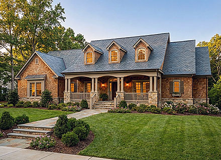 Country Farmhouse Southern Traditional Elevation of Plan 82390