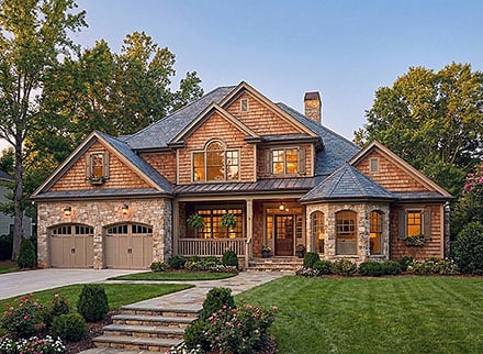 Country Craftsman Southern Traditional Elevation of Plan 82391