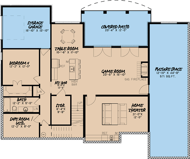 European Lower Level of Plan 82402