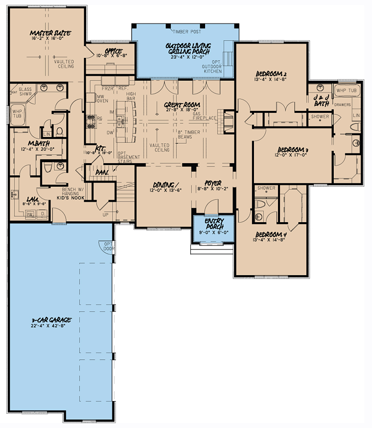 European Tudor Level One of Plan 82407