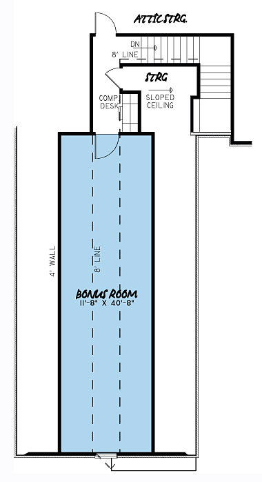 House Plan 82407 Second Level Plan