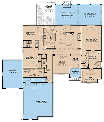 House Plan 82408 First Level Plan