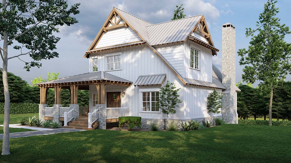 Country, Farmhouse, Southern Plan with 3307 Sq. Ft., 3 Bedrooms, 5 Bathrooms Picture 2