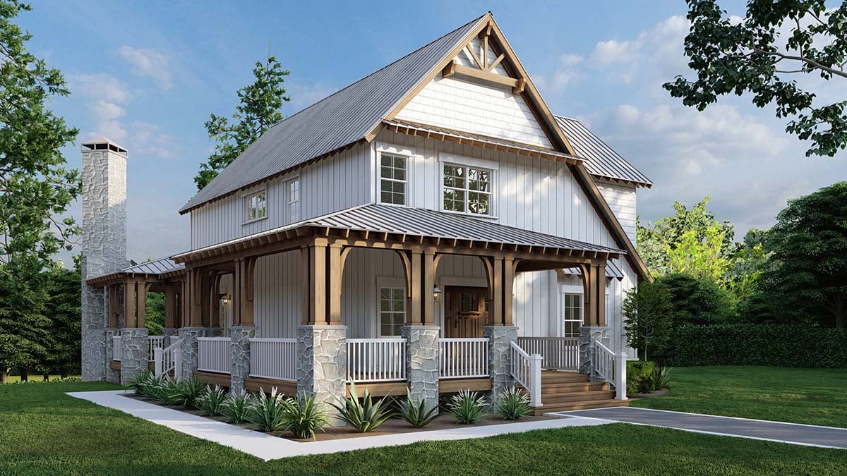 Country, Farmhouse, Southern Plan with 3307 Sq. Ft., 3 Bedrooms, 5 Bathrooms Picture 3