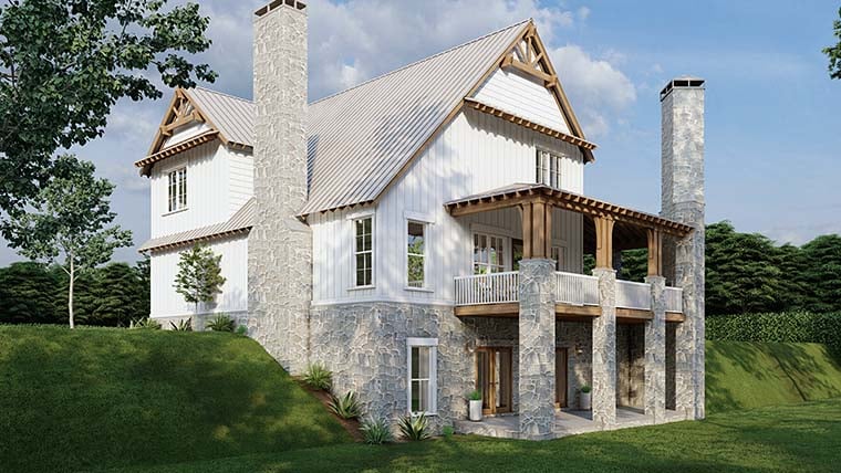 Country, Farmhouse, Southern Plan with 3307 Sq. Ft., 3 Bedrooms, 5 Bathrooms Picture 6