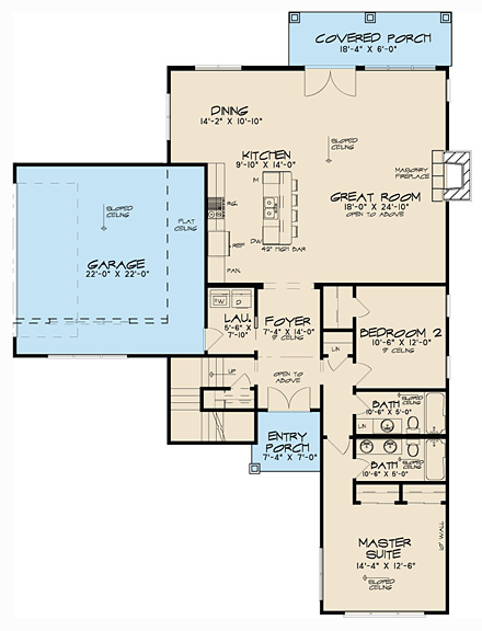 House Plan 82410 First Level Plan