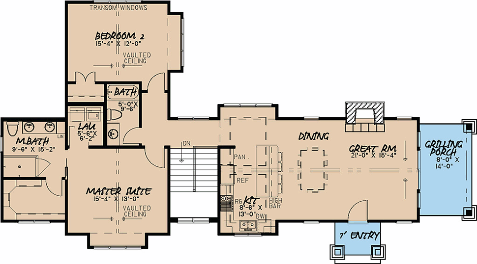 Bungalow Cottage Country Craftsman Level One of Plan 82415