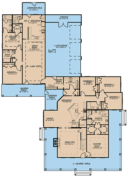 House Plan 82417 First Level Plan