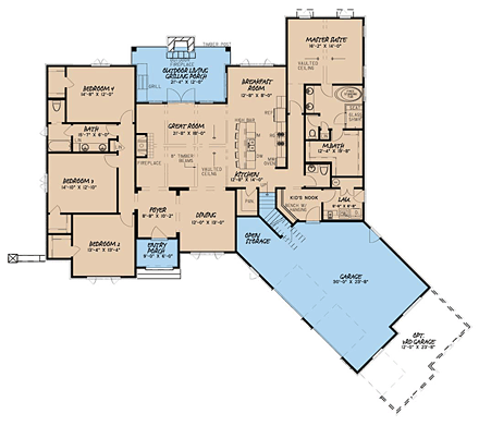 House Plan 82425 First Level Plan