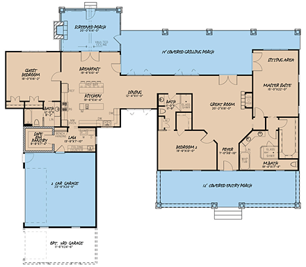 House Plan 82426 First Level Plan