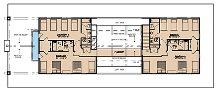 House Plan 82429 Second Level Plan