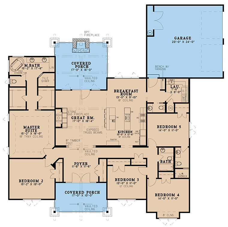 house plans for 5 bedroom house